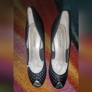 Steve Madden Black Wedge Heels